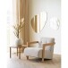 Sessel >Caracas< in Beige, Stoff, Eiche - 88x72x72cm (BxHxT)