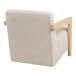 Sessel >Caracas< in Beige, Stoff, Eiche - 88x72x72cm (BxHxT)