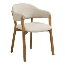 Esszimmerstuhl >Dunkirk< in Natur / Beige, Stoff,...