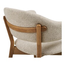 Esszimmerstuhl >Dunkirk< in Natur / Beige, Stoff, Eiche - 59,5x80x59cm (BxHxT)