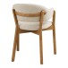 Esszimmerstuhl >Dunkirk< in Natur / Beige, Stoff, Eiche - 59,5x80x59cm (BxHxT)