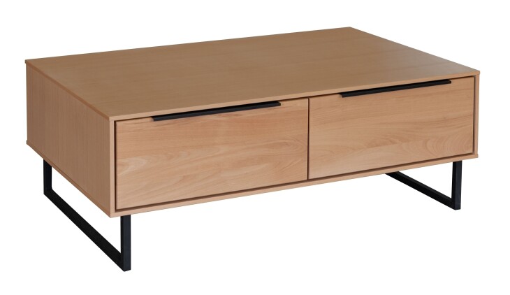 Couchtisch >Brest< in Buche, Teil-massivholz - 110x40x70cm (BxHxT)
