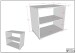 Hochbett >Sam< in Eiche Dekor, Holzwerkstoff - 219x116,6x98cm (BxHxT)