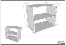 Hochbett >Sam< in Weiß Dekor, Holzwerkstoff - 219x116,6x98cm (BxHxT)