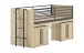 Hochbett >Sam< in Eiche Dekor, Holzwerkstoff - 219x116,6x98cm (BxHxT)