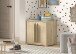 Hochbett >Sam< in Eiche Dekor, Holzwerkstoff - 219x116,6x98cm (BxHxT)