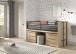 Hochbett >Sam< in Eiche Dekor, Holzwerkstoff - 219x116,6x98cm (BxHxT)
