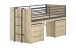 Hochbett >Sam< in Eiche Dekor, Holzwerkstoff - 219x116,6x98cm (BxHxT)