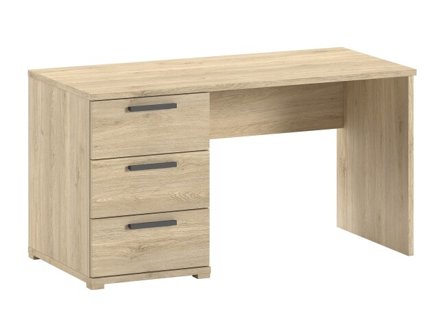 Schreibtisch >Sam< in Eiche Melamin Dekor, Holzwerkstoff - 140x74,4x65,2 (BxHxT)