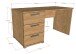 Schreibtisch >Sam< in Eiche Melamin Dekor, Holzwerkstoff - 140x74,4x65,2 (BxHxT)