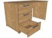 Schreibtisch >Sam< in Eiche Melamin Dekor, Holzwerkstoff - 140x74,4x65,2 (BxHxT)