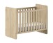 Babybett >Sam< in Eiche Melamin Dekor, Holzwerkstoff - 124,8x95,1x65,8cm (BxHxT)
