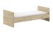 Babybett >Sam< in Eiche Melamin Dekor, Holzwerkstoff - 124,8x95,1x65,8cm (BxHxT)