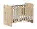 Babybett >Sam< in Eiche Melamin Dekor, Holzwerkstoff - 124,8x95,1x65,8cm (BxHxT)