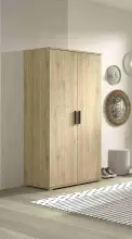 Drehtürenschrank >Sam< in Eiche Melamin Dekor...