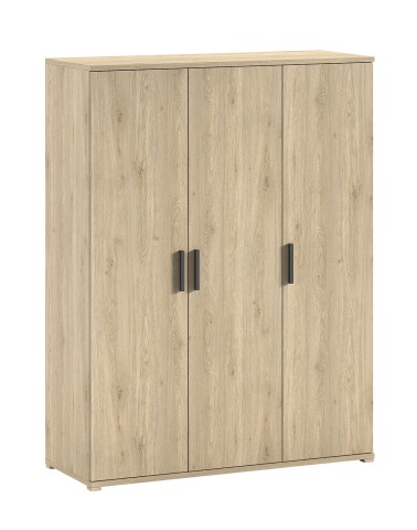 Drehtürenschrank >Sam< in Eiche Melamin Dekor - 150,5x199,2x59 (BxHxT)
