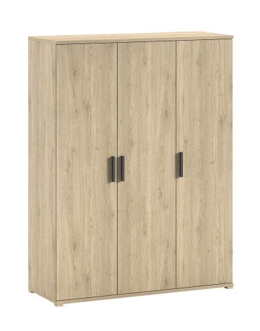 Drehtürenschrank >Sam< in Eiche Melamin Dekor - 150,5x199,2x59 (BxHxT)