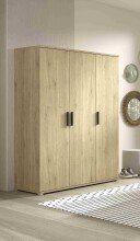 Drehtürenschrank >Sam< in Eiche Melamin Dekor - 150,5x199,2x59 (BxHxT)
