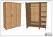 Drehtürenschrank >Sam< in Eiche Melamin Dekor - 150,5x199,2x59 (BxHxT)