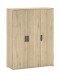 Drehtürenschrank >Sam< in Eiche Melamin Dekor - 150,5x199,2x59 (BxHxT)