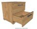 Nachtkommode >Sam< in Eiche Melamin Dekor - 50x50x46,7x39 (LxBxHxT)