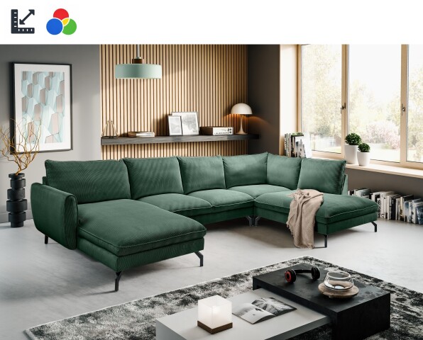 Sofa >Toronto< in verschiedenen Farben und Größen, Cord