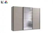 Schwebetürenschrank >AALST< in SAHARAGRAU /...