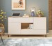 Sideboard >NAPOLI II< in Eiche Dekor / Kaschmir - 151x80x41 (BxHxT)