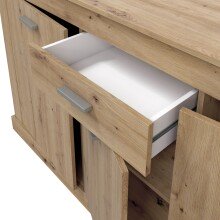 Sideboard >DACITE< in Asteiche Dekor - 158x87x40 (BxHxT)