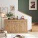 Sideboard >DACITE< in Asteiche Dekor - 158x87x40 (BxHxT)