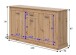 Sideboard >DACITE< in Asteiche Dekor - 158x87x40 (BxHxT)
