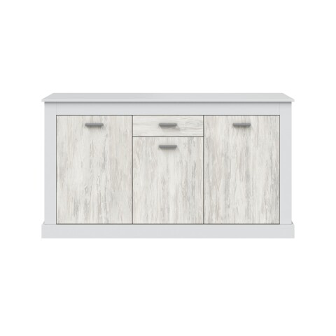 Sideboard >DACITE< in Velho Weiß und Artik Weiß - 158x87x40 (BxHxT)