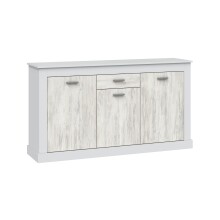 Sideboard >DACITE< in Velho Weiß und Artik Weiß - 158x87x40 (BxHxT)