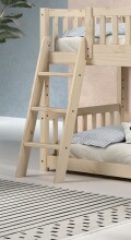 Etagenbett >Ronald< in Kiefer Natur lackiert - 210x121,5x129 (BxHxT)