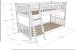 Etagenbett >Ronald< in Kiefer Natur lackiert - 210x121,5x129 (BxHxT)