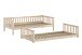 Etagenbett >Ronald< in Kiefer Natur lackiert - 210x121,5x129 (BxHxT)