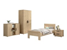 Schlafzimmer-Set >Sam< (4-teilig) in Eiche Melamin...