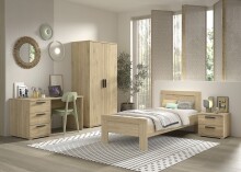 Schlafzimmer-Set >Sam< (4-teilig) in Eiche Melamin...