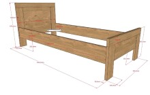 Schlafzimmer-Set >Sam< (4-teilig) in Eiche Melamin Dekor, Holzwerkstoff