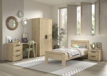 Schlafzimmer-Set >Sam< (4-teilig) in Eiche Melamin...