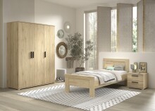 Schlafzimmer-Set >Sam< (3-teilig) in Eiche Melamin...
