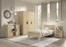 Schlafzimmer-Set >Sam< (4-teilig) in Eiche Melamin...