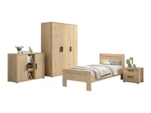 Schlafzimmer-Set >Sam< (4-teilig) in Eiche Melamin...
