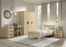 Schlafzimmer-Set >Sam< (4-teilig) in Eiche Melamin...