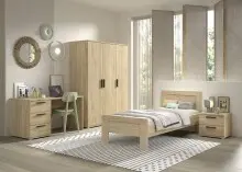 Schlafzimmer-Set >Sam< (4-teilig) in Eiche Melamin...