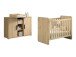 Babymöbel-Set >Sam< (3-teilig) in Eiche Melamin Dekor - 124,8x95,1x65,8 (BxHxT)