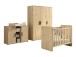 Babymöbel-Set >Sam< (4-teilig) in Eiche Melamin Dekor - 100,5x199,2x59 (BxHxT)
