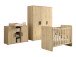 Babymöbel-Set >Sam< (4-teilig) in Eiche Melamin Dekor - 100,5x199,2x59 (BxHxT)