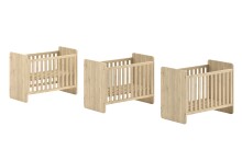 Babymöbel-Set >Sam< (4-teilig) in Eiche Melamin Dekor - 100,5x199,2x59 (BxHxT)