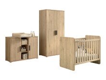 Babymöbel-Set >Sam< (4-teilig) in Eiche...
